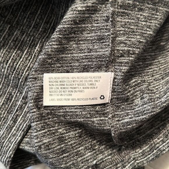 Goodfellow S Gray Heathered Striped Crewneck Standard Fit Short Sleeve Tee - Picture 9 of 9